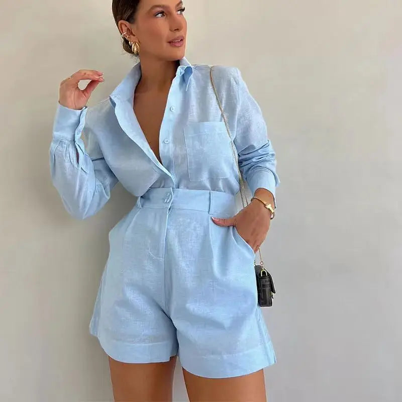 Conjunto Feminino Camisa e Short