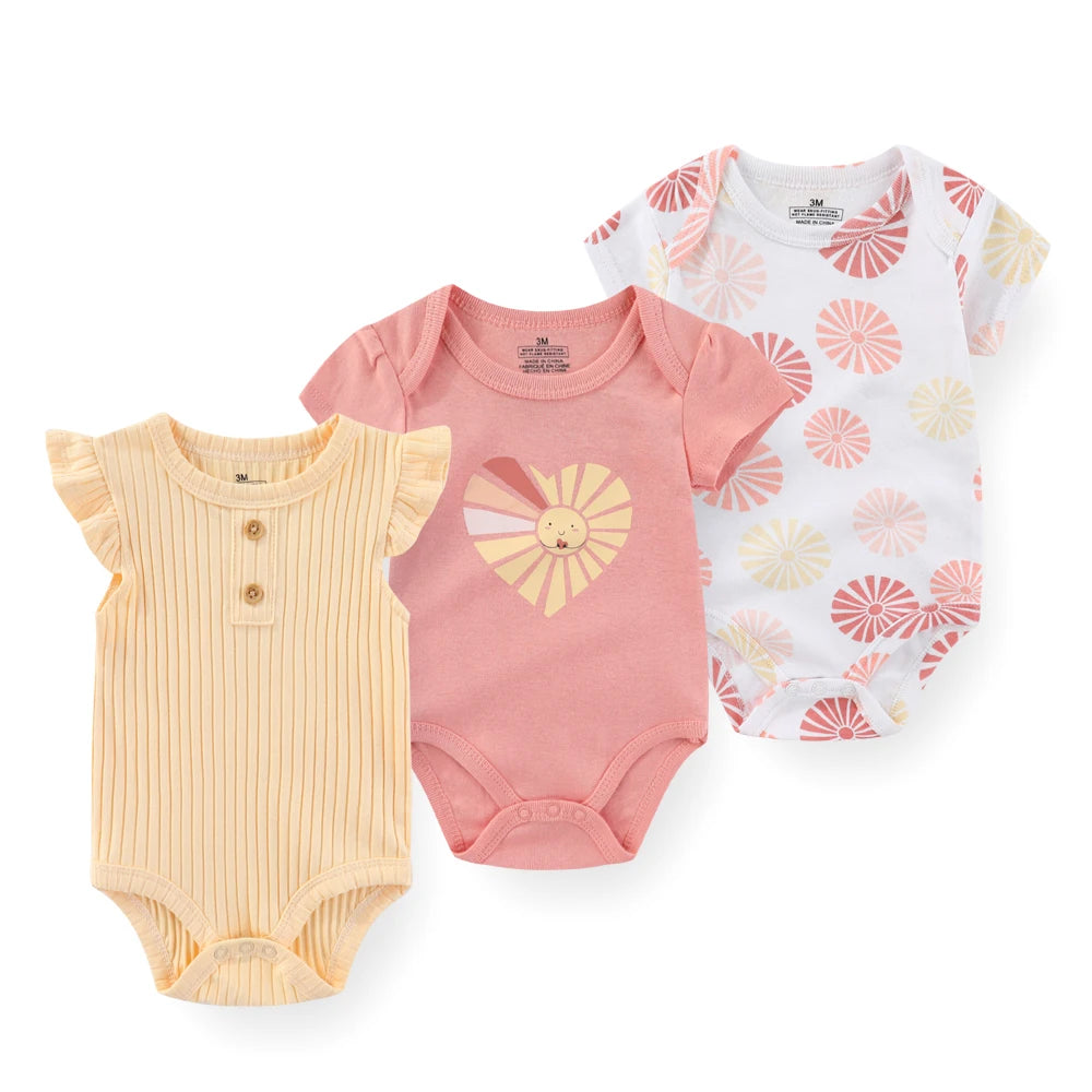 Kit 3 Body Bebê Verão Kiddiezoom com Estampa Divertida
