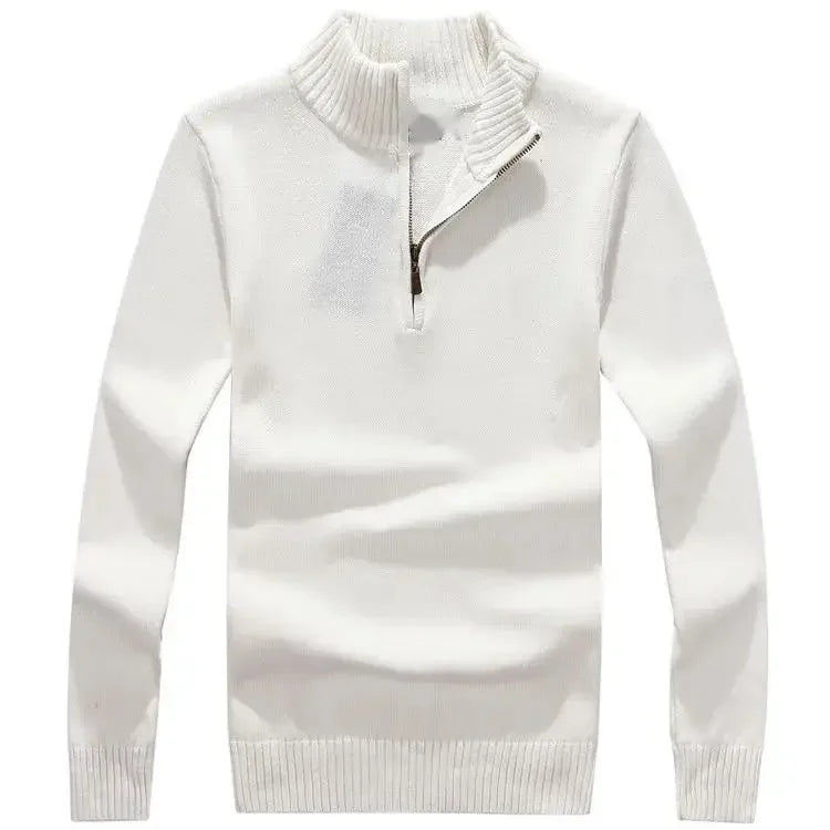 Suéter Masculino Gola Alta Meia Polo