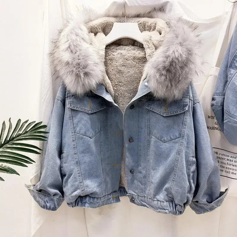 Jaqueta Feminina Jeans com Capuz