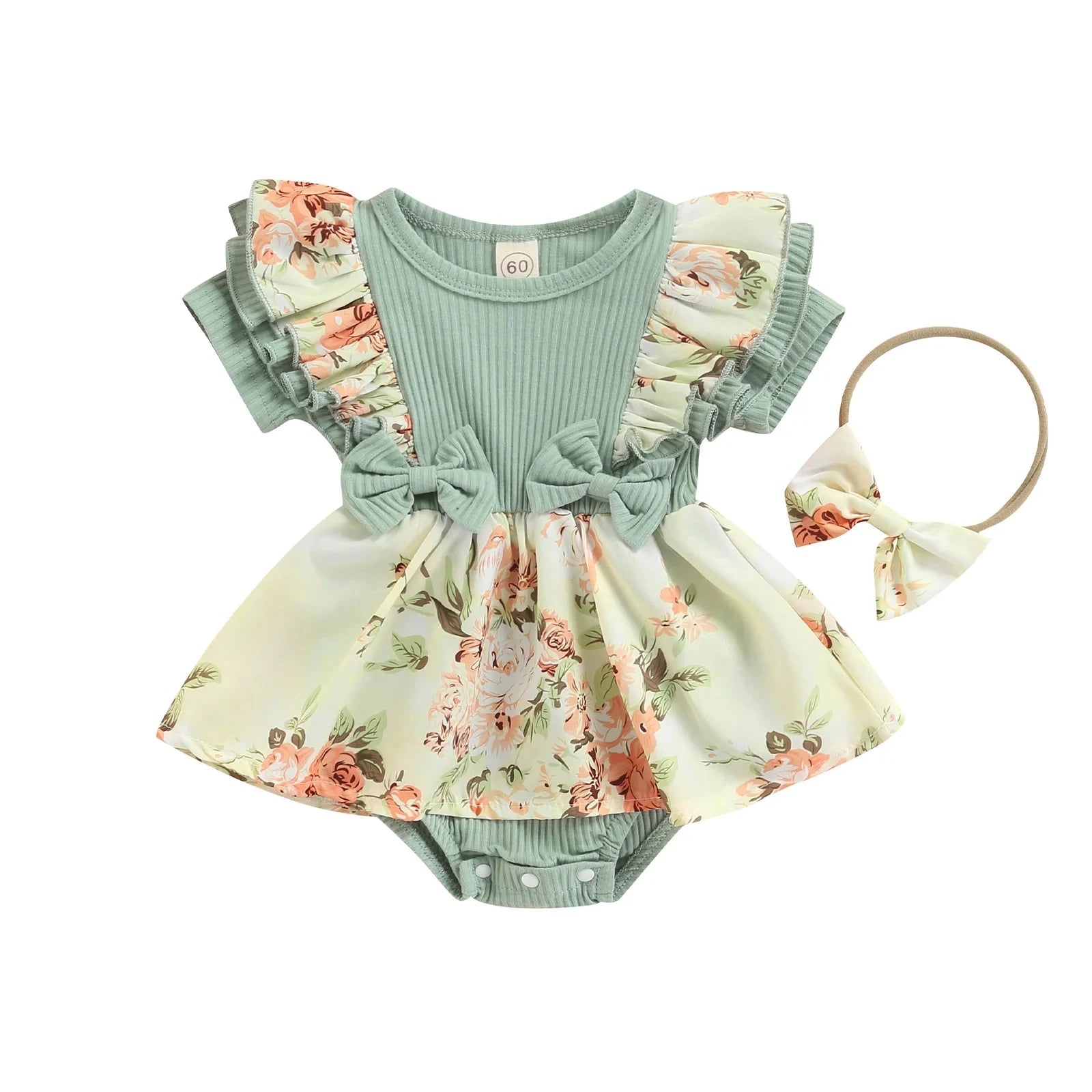 Body Vestido Menina com Faixa de Cabelo