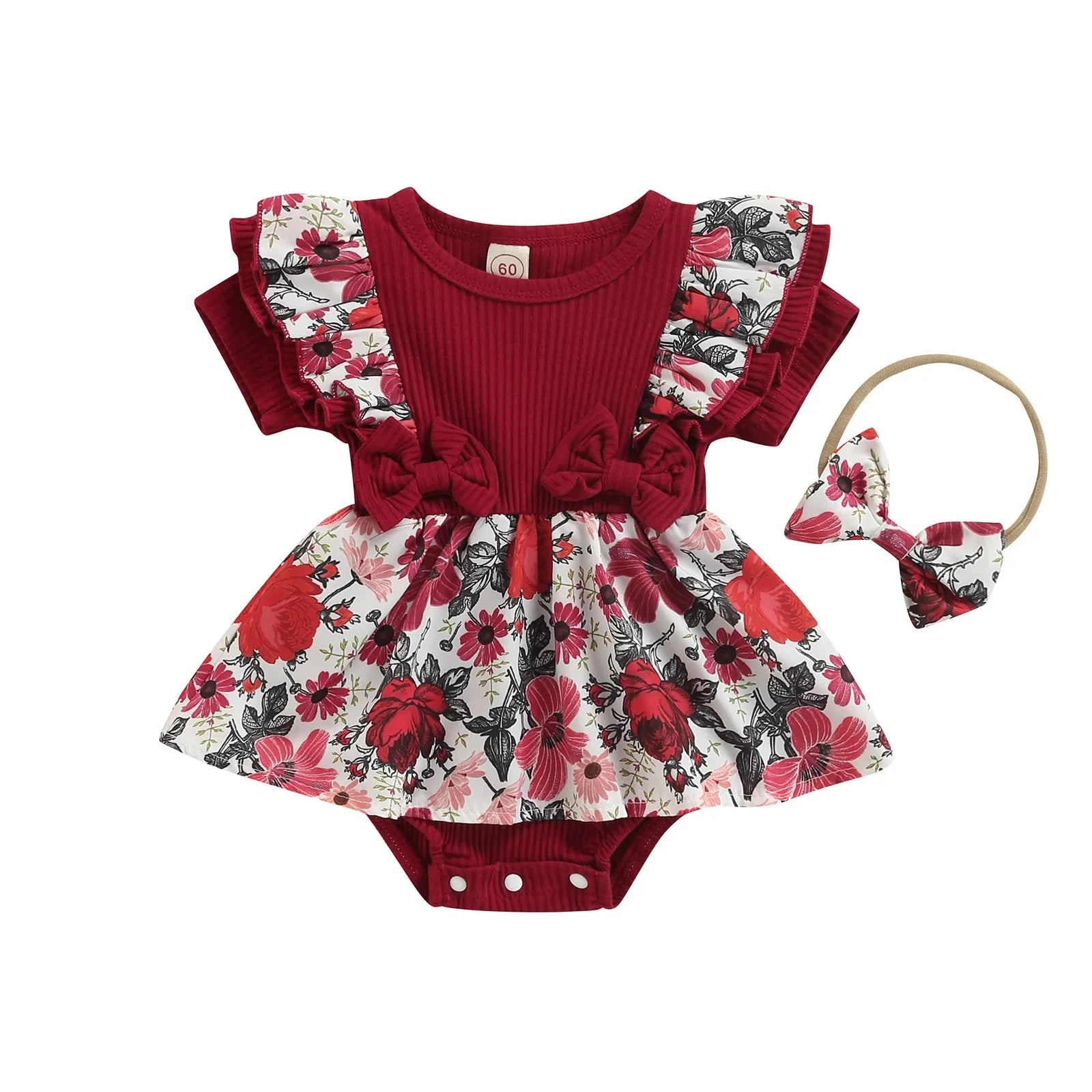Body Vestido Menina com Faixa de Cabelo