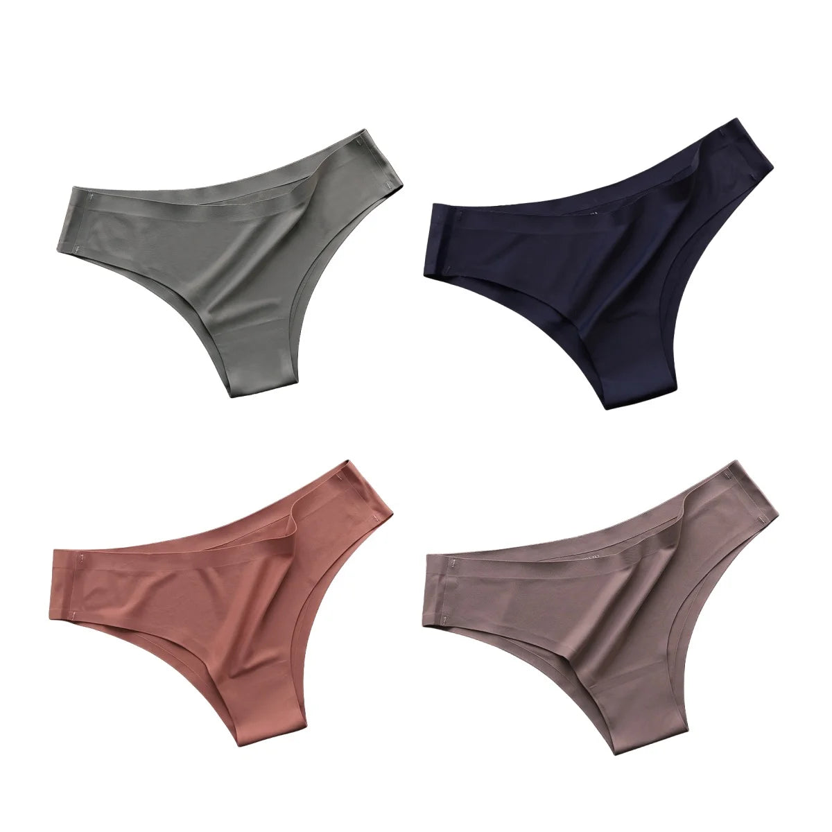 Kit 04 Peças de Calcinhas Femininas em Ice Silk (COMPRE 02 LEVE 03)