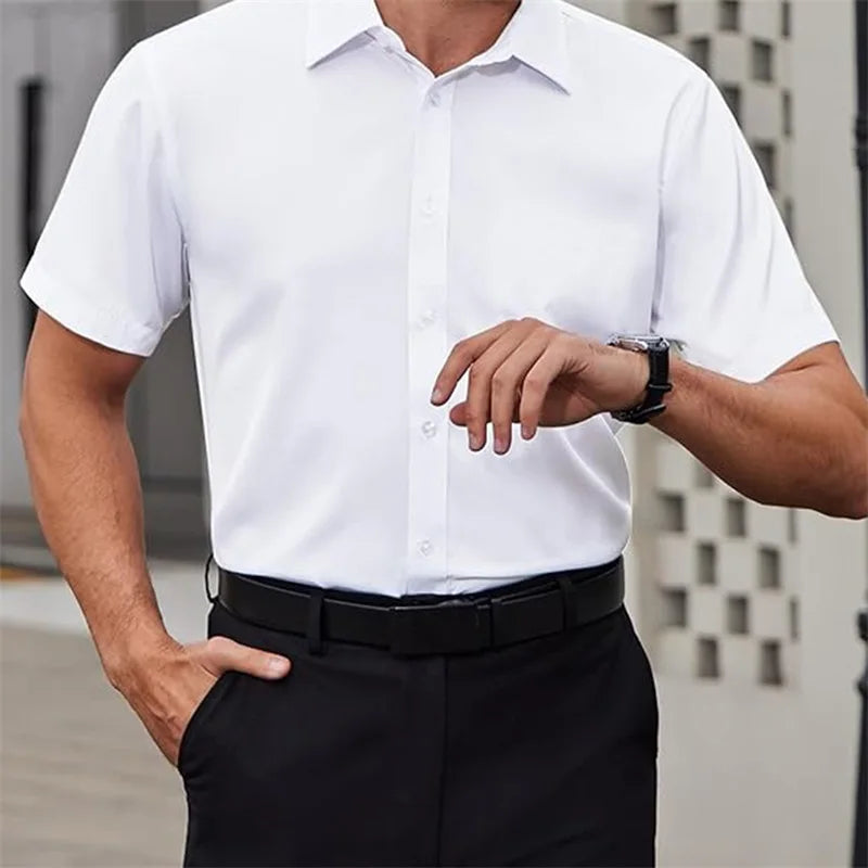 Camisa Masculina Casual com Gola Lapela