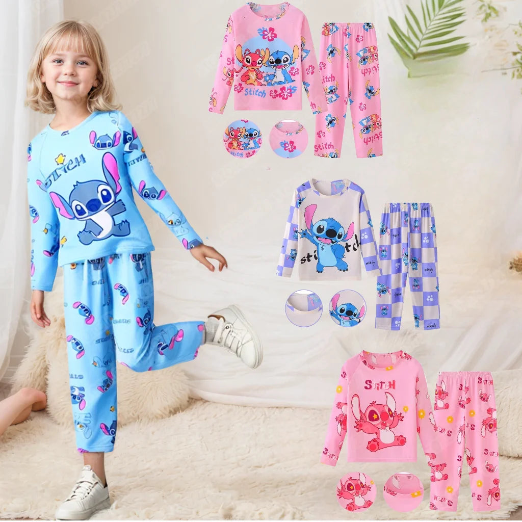 Pijama Infantil 2 Peças com Estampa Stitch