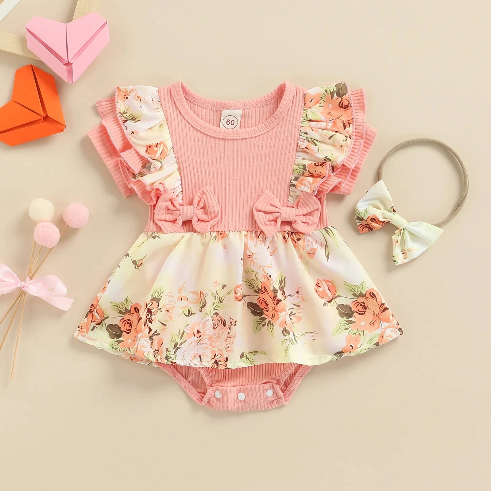 Body Vestido Menina com Faixa de Cabelo