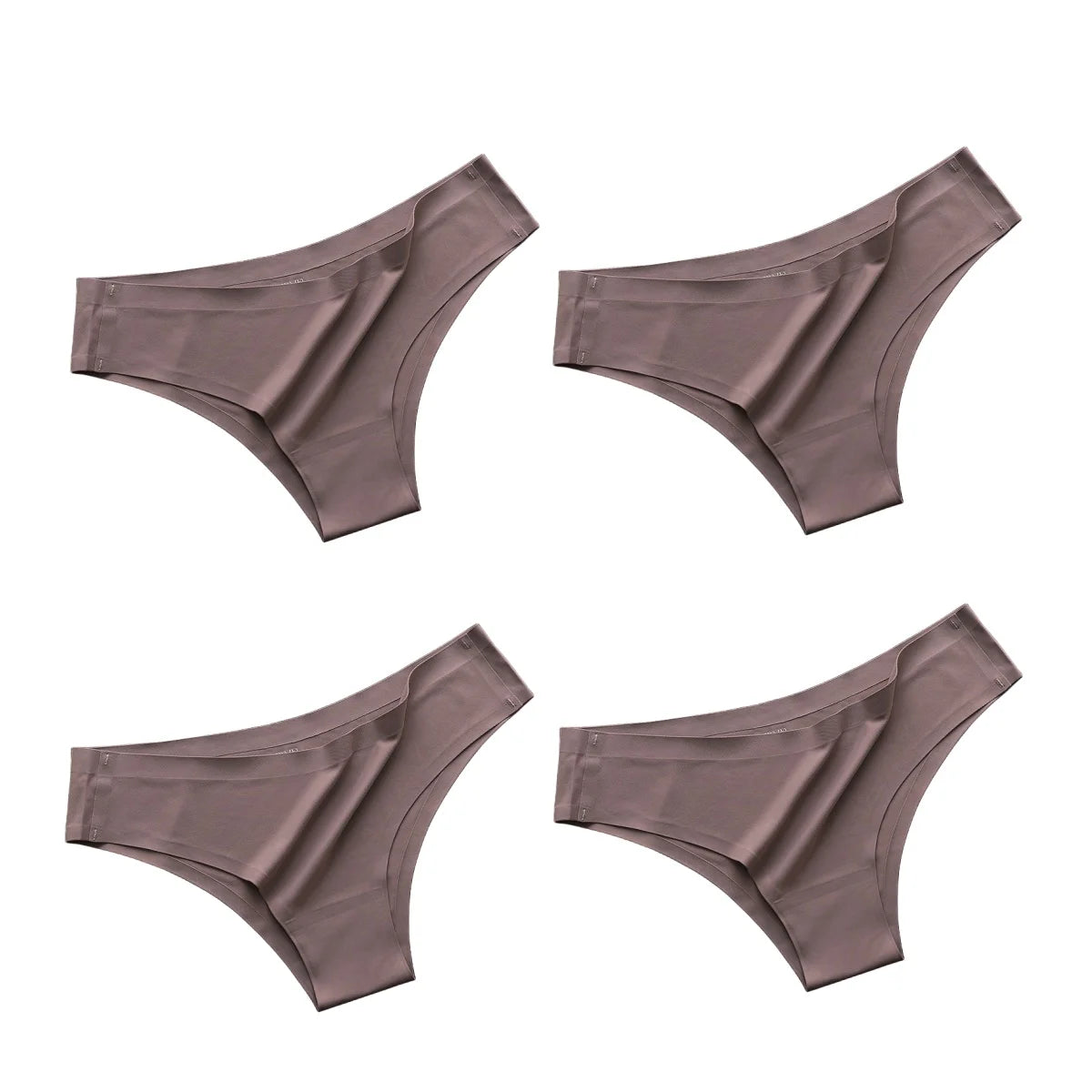 Kit 04 Peças de Calcinhas Femininas em Ice Silk (COMPRE 02 LEVE 03)
