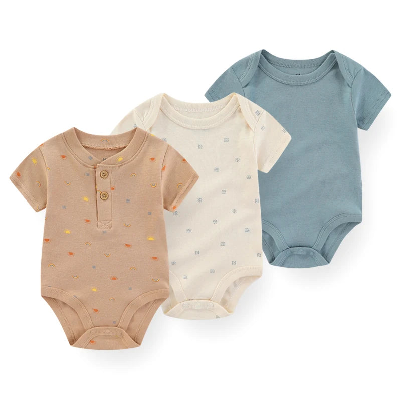 Kit 3 Body Bebê Verão Kiddiezoom com Estampa Divertida