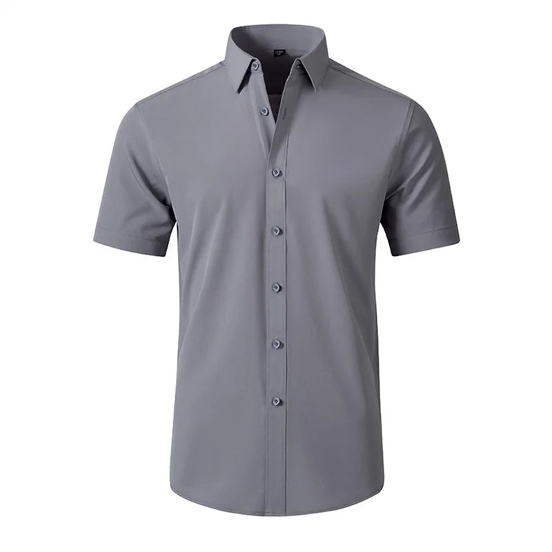 Camisa Masculina Casual com Gola Lapela