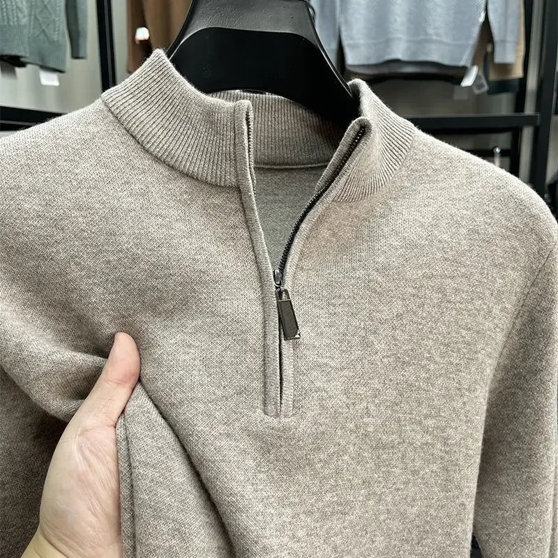Suéter Masculino Gola Alta Meia Polo