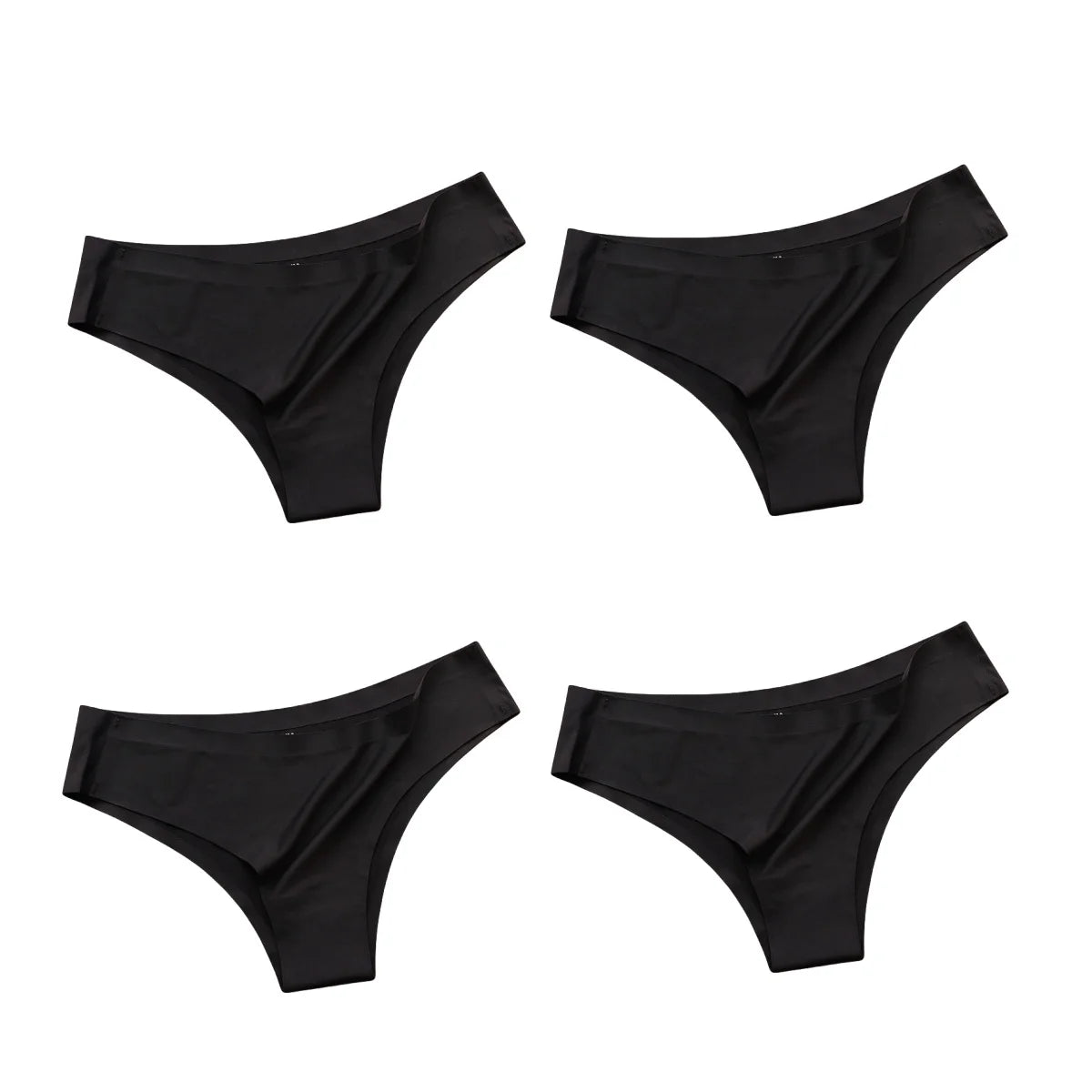 Kit 04 Peças de Calcinhas Femininas em Ice Silk (COMPRE 02 LEVE 03)