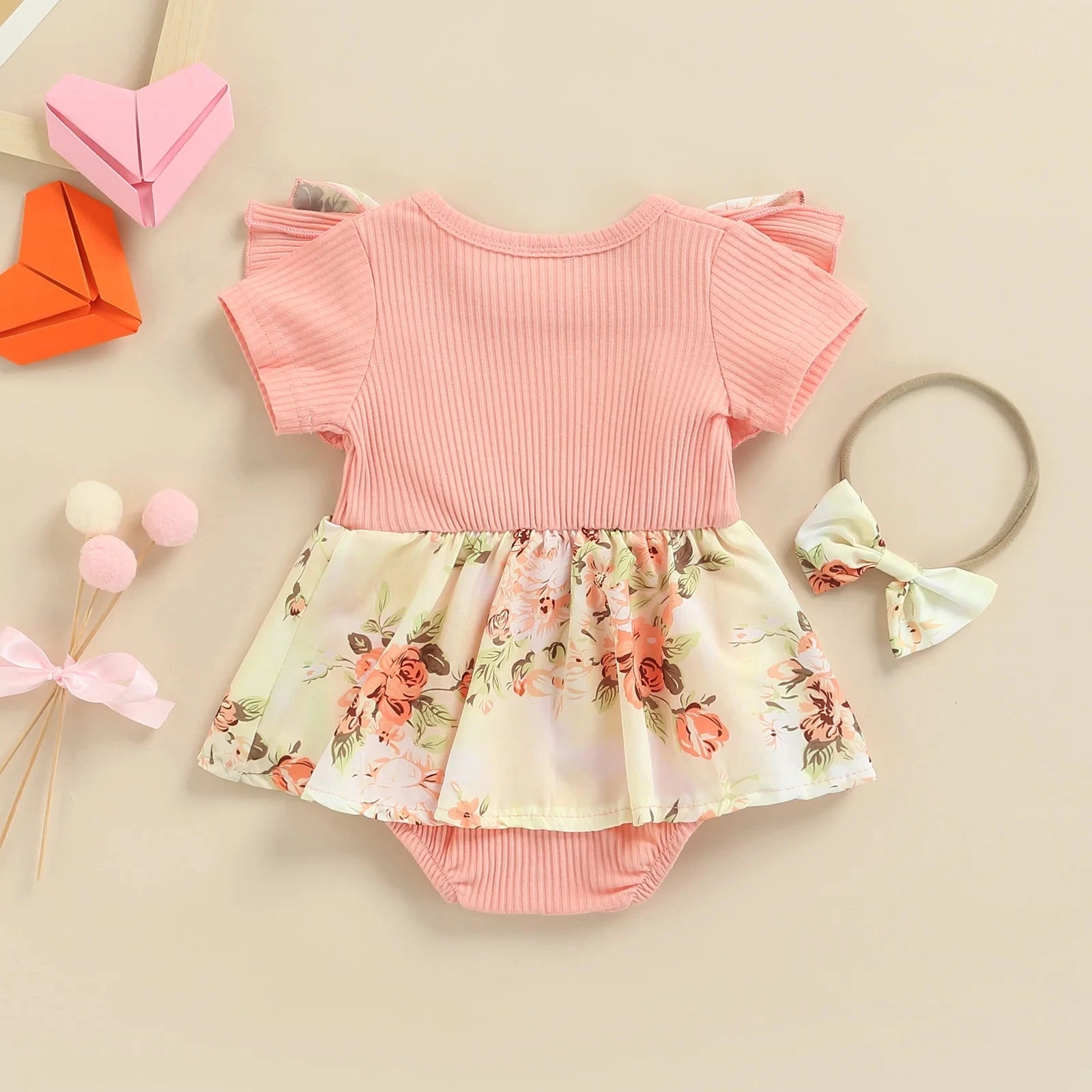 Body Vestido Menina com Faixa de Cabelo