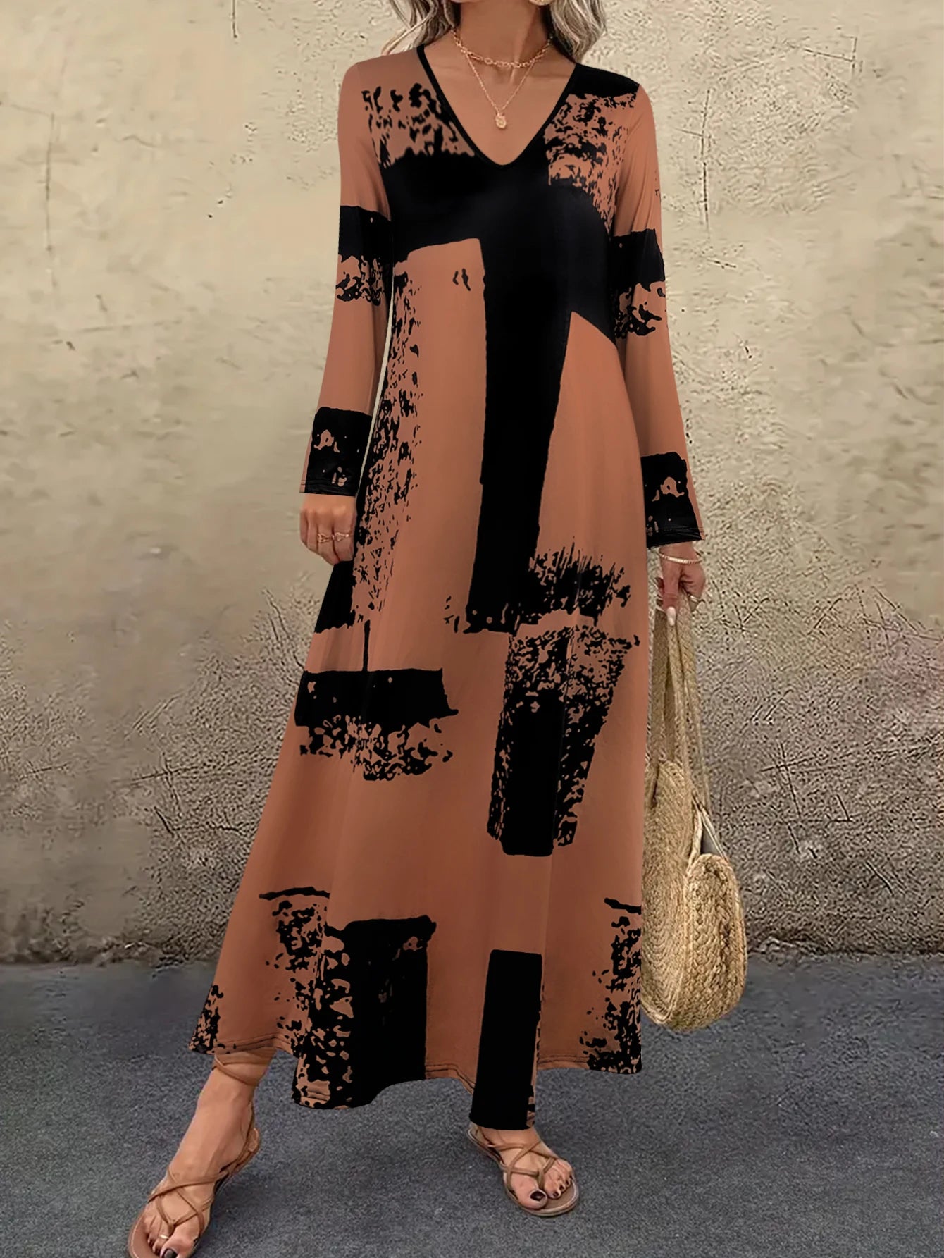 Vestido Longo Feminino Estampado