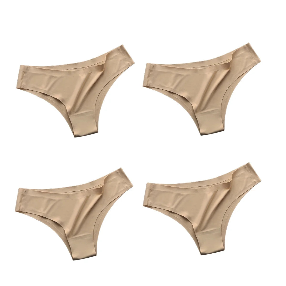 Kit 04 Peças de Calcinhas Femininas em Ice Silk (COMPRE 02 LEVE 03)