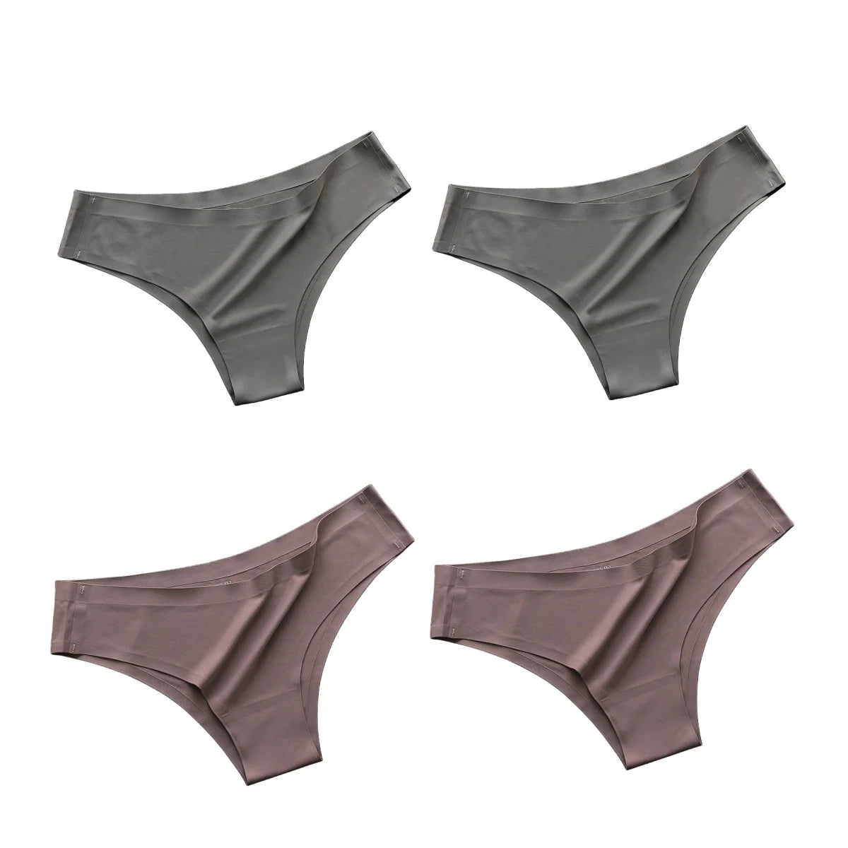 Kit 04 Peças de Calcinhas Femininas em Ice Silk (COMPRE 02 LEVE 03)