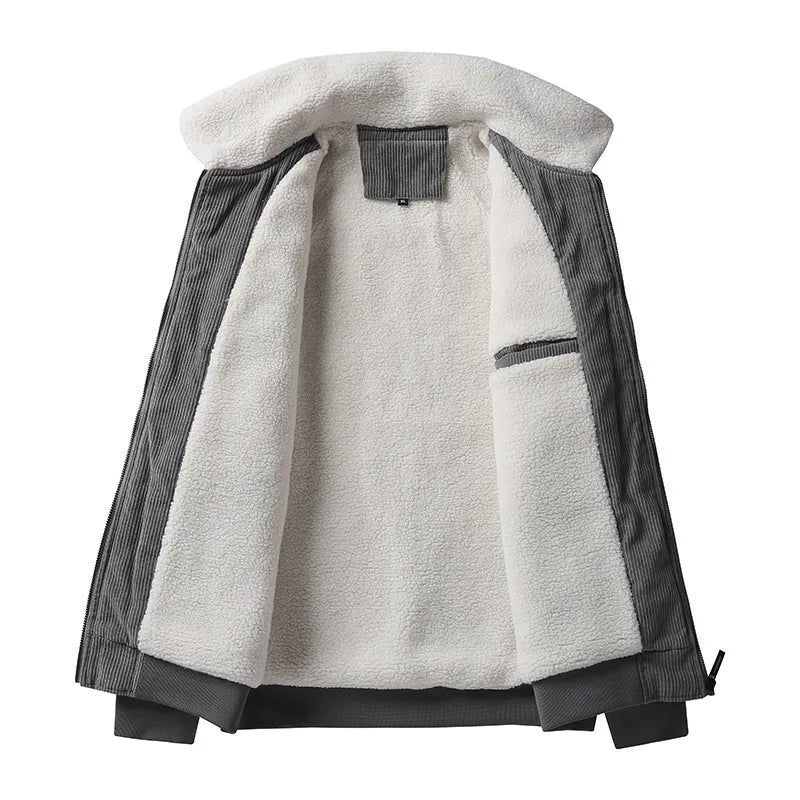 Casaco Masculino de Inverno em Veludo