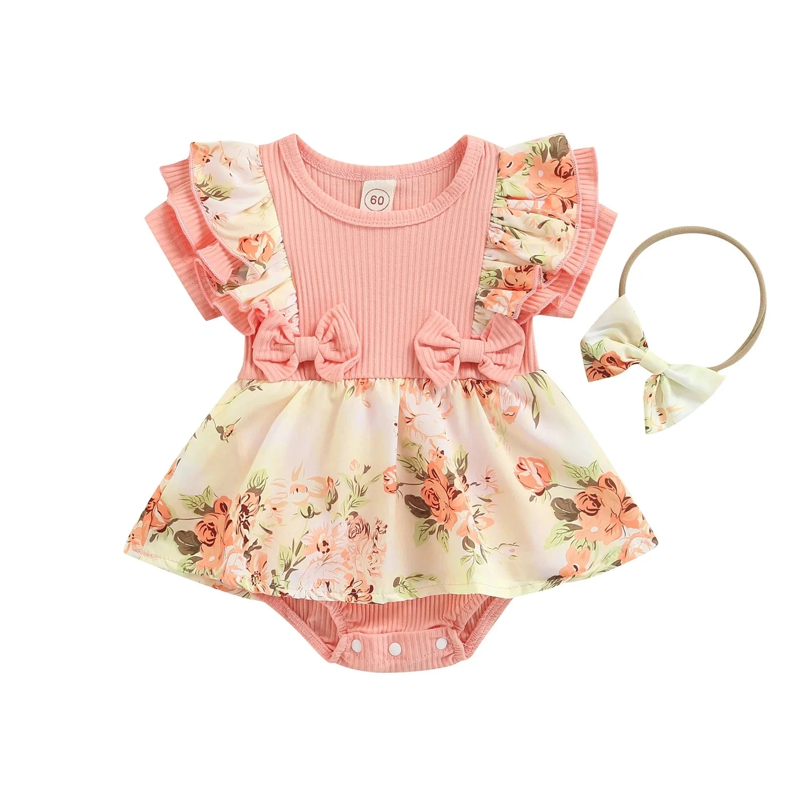 Body Vestido Menina com Faixa de Cabelo